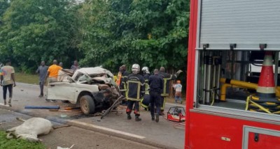 Côte d'Ivoire : Accident mortel à Bouaké, collision violente entre un camion et une voiture, deux victimes