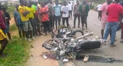 Côte d'Ivoire : Iffou, deux jeunes tués dans une collision de motos à Prikro