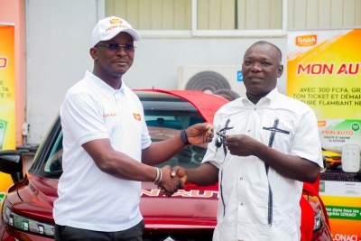 Côte d'Ivoire : Jeu « Mon Auto » de la LONACI, le premier gagnant s'offre une voiture flambant neuve d'une valeur de 13 millions Fcfa