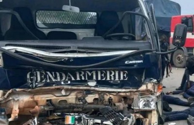 Côte d'Ivoire : Accident tragique à Anyama, 16 gendarmes blessés dans une collision violente
