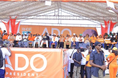 Côte d'Ivoire : Koumassi, le RHDP en démonstration de force pour une victoire écrasante d'Alassane Ouattara, le 25 octobre