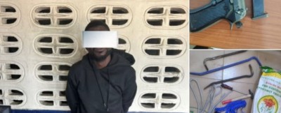Côte d'Ivoire : Grand-Bassam, un gang surpris en plein vol, un individu interpellé avec un pistolet