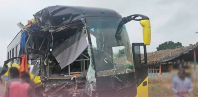 Côte d'Ivoire : Corridor axe Daloa-Man, une collision entre un car et un camion signalée ce lundi, bilan provisoire (3 morts)