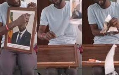 Sénégal : Un jeune homme écroué pour avoir déchiré la photo du président Diomaye Faye
