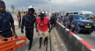 Côte d'Ivoire : Nouvelle tentative de suicide sous le pont De Gaulle au Plateau, la victime transportée au chu Treichville