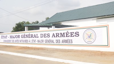 Côte d'Ivoire : FACI, inauguration d'un bâtiment abritant le Commandement des Unités Rattachées à l'État-Major Général des Armées (CUREMGA)