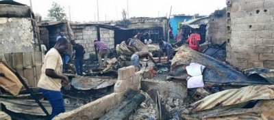 Côte d'Ivoire : Nuit de chaos à Vridi Canal, un violent incendie laisse des dizaines de familles sans abri