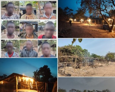 Côte d'Ivoire : Vaste opération contre l'orpaillage illégal dans le Hambol, 33 individus interpellés