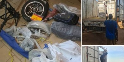 Côte d'Ivoire : Interception d'une cargaison frauduleuse majeure de 200 motos de contrefaçon estimées à 100 millions de FCFA