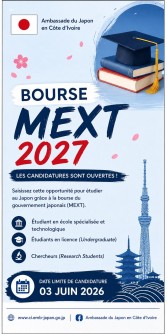 Côte d'Ivoire : Le Japon ouvre une campagne de bourses scolaires