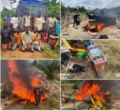 Côte d'Ivoire : Lutte contre l'orpaillage clandestin, 20 individus interpellés à Issia