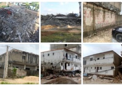 Côte d'Ivoire : Bingerville, démolition d'un immeuble menaçant édifié sans permis de construire