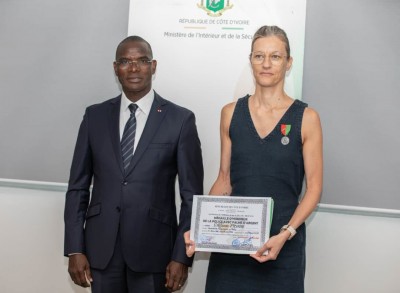 Côte d'Ivoire-France : Ministère de la Sécurité, fin de mission de Mme Albane Pichon chargée de la coopération sécuritaire ivoiro-française