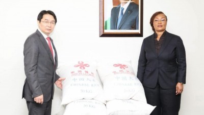 Côte d'Ivoire : 2 410 tonnes de riz offertes par la Chine pour soutenir les populations vulnérables