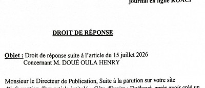 Côte d'Ivoire : Affaire chef village imaginaire, droit de réponse de DOUÉ OULA HENRY