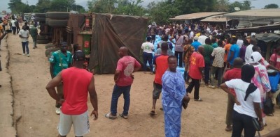 Côte d'Ivoire : Soubré, un camion chargé d'engrais se renverse, un enfant tué et trois autres grièvement blessés