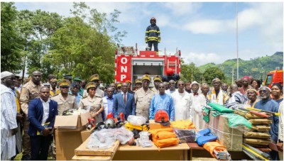 Côte d'Ivoire : Enième incendie à Man, l'ONPC équipé d'un camion-pompe d'une capacité de près de 3 500 litres