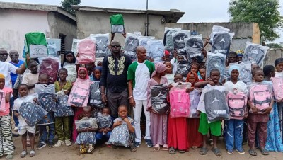 Côte d'Ivoire : Abobo PK18, pour la rentrée scolaire, des enfants orphelins bénéficient de 420 kits scolaires