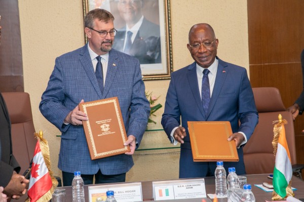 Côte d'Ivoire : Coopération avec le Canada, Léon Adom signe plusieurs accords sectoriels avec la province du Nouveau-Brunswick