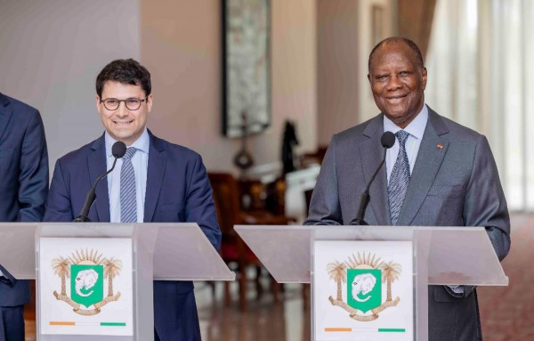 Côte d'Ivoire : Alassane Ouattara reçoit le PDG du Groupe minier ''Montage Gold'', Martino D...