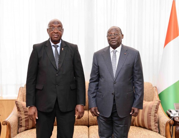 Côte d'Ivoire-Guinée :  Le Vice-Président de la République a échangé avec l'Ambassadeur de G...