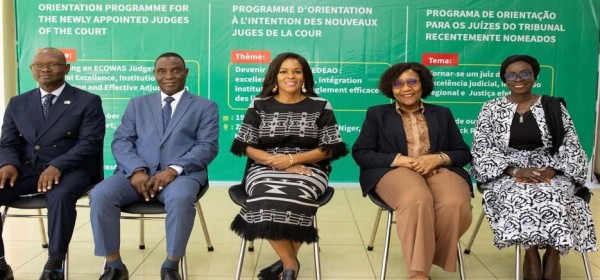 Cedeao :  Cour de justice, programme d'orientation pour les nouveaux juges, engagement et priorités