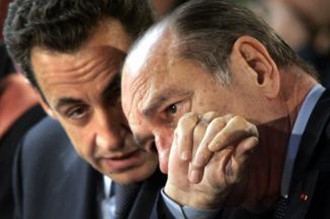 Sarkozy et Chirac au Gabon
