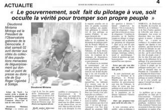 GABON: Un journaliste déténu à  la PJ