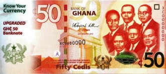 GHANA : Le billet de 50 Ghana cedis remis à  jour  