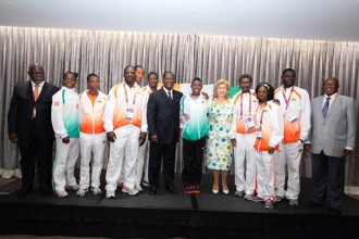 COTE D'IVOIRE : A Londres Alassane Ouattara encourage les athlètes ivoiriens