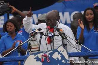 GHANA :  Présidentielle 2012 : Akufo Addo exclut la chasse aux sorcières en cas de victoire