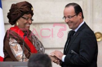 LIBERIA : Ellen Johnson Sirleaf faite GrandÂ’croix de la légion dÂ’honneur à  Paris