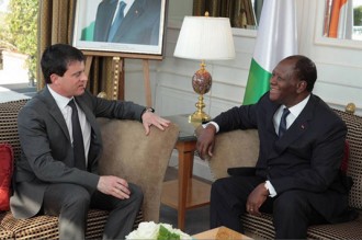 Côte d'Ivoire : Ouattara et Valls évoquent le cas Claude Guéant