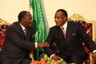 Côte d'Ivoire : Alassane Ouattara retrouve Sassou à  Brazzaville