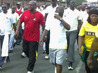 Ghana : Mahama améliore son record sportif à  lÂ’occasion de la Journée de la République