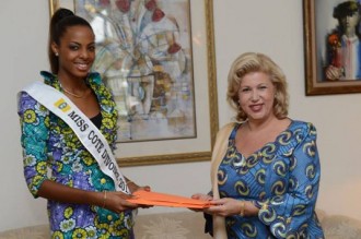 Côte d'Ivoire : La Miss 2013 reçoit 5 millions de FCFA de Dominique Ouattara qui lui en promet 10 pour miss monde !