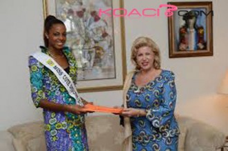 Côte dÂ’Ivoire : Comme promis, Dominique Ouattara apporte son soutien à  Aïssata Dia pour Miss monde 
