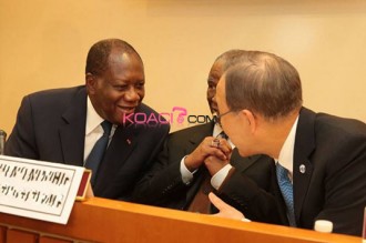 Côte d'Ivoire : Ban Ki-Moon, HRW et UA au menu de Ouattara à  New York