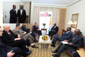 COTE D'IVOIRE : A Addis Abéba, Alassane Ouattara reçoit Kaberuka et une délégation américaine