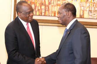 COTE D'IVOIRE - GUINEE : Alassane Ouattara reçoit François Louceny Fall