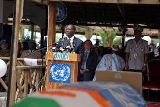 COTE D'IVOIRE : Alassane Ouattara rend hommage aux soldats nigeriens tombés à  l'ouest