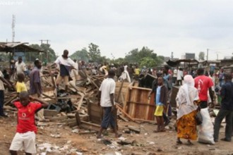COTE D'IVOIRE: Scène de désolation à  Cocody, à  Abidjan