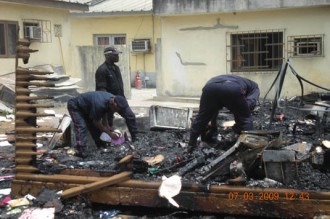 Incendie au ministère de la Défense