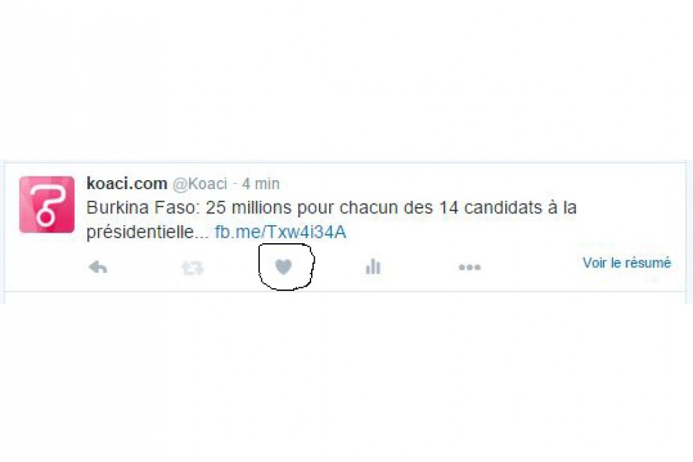 Monde: Twitter introduit un bouton  « j'aime», pendant que Facebook s'en lasse