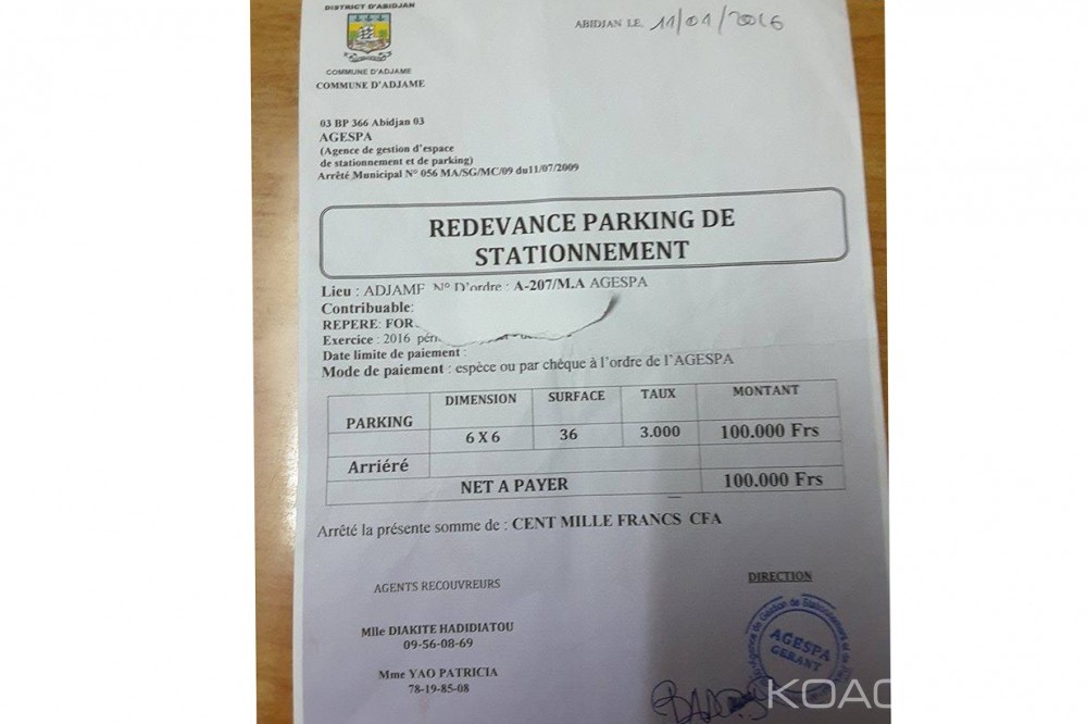 Côte d'Ivoire: Adjamé, l'AGESPA utilise les armoiries de la mairie pour recouvrer ses taxes de stationnements