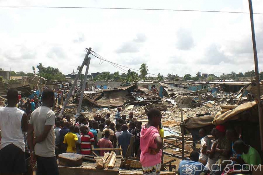 Côte d'Ivoire: Destruction du bidonville Doukouré de Yopougon
