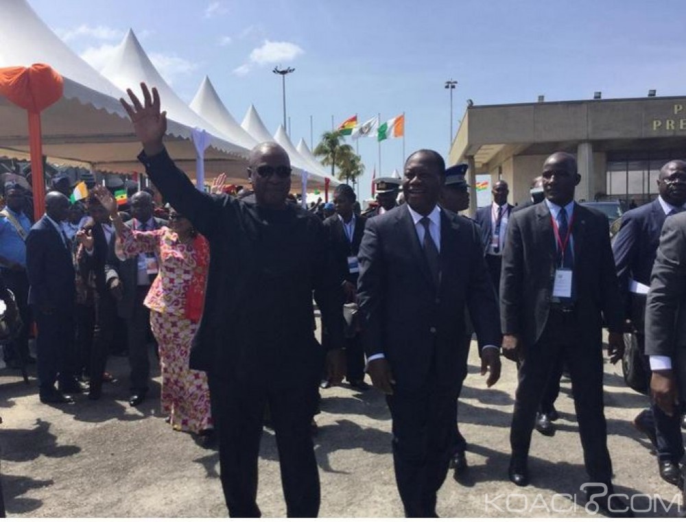 Ghana-Côte d'Ivoire: Arrivée de John Dramani à  Abidjan pour une visite officielle  de 48 heures