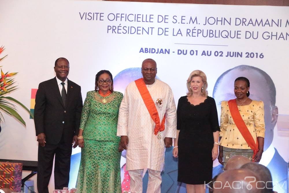 Côte d'Ivoire: Visite officielle, John Dramani Mahama élevé à  la Dignité de Grand-Croix de l'ordre national