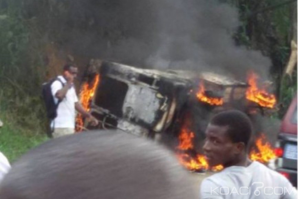Côte d'Ivoire: Un «Gbaka» tue accidentellement un adolescent, les populations en colère mettent le feu au véhicule