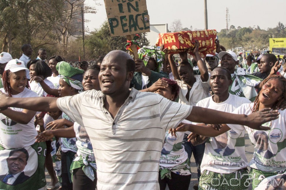 Zambie : La victoire du  Président Lungu mal accueillie dans le fief de l' opposition, 150 arrestations